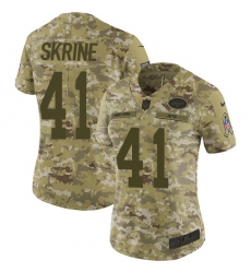 Women's Nike New York Jets #41 Buster Skrine Limited Camo 2018 Salute to Service NFL Jersey