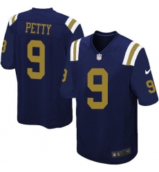 Youth Nike New York Jets #9 Bryce Petty Limited Navy Blue Alternate NFL Jersey