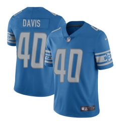 Youth Nike Detroit Lions #40 Jarrad Davis Limited Light Blue Team Color Vapor Untouchable NFL Jersey