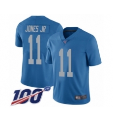 Men's Detroit Lions #11 Marvin Jones Jr Blue Alternate Vapor Untouchable Limited Player 100th Season Football Jersey