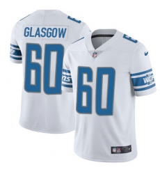 Men's Nike Detroit Lions #60 Graham Glasgow Elite White NFL Jersey