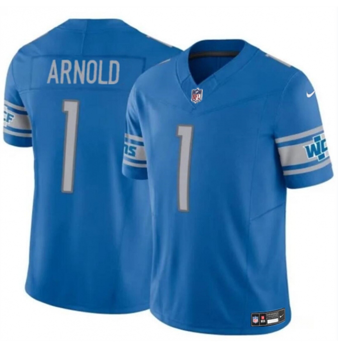 Youth Detroit Lions #1 Terrion Arnold Blue 2024 Draft F.U.S.E. Vapor Untouchable Limited Football Stitched Jersey