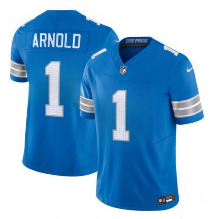 Youth Detroit Lions #1 Terrion Arnold New Blue 2024 Draft F.U.S.E. Vapor Limited Football Stitched Jersey