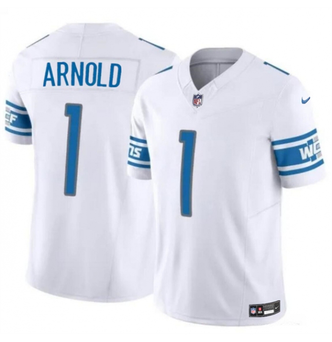Youth Detroit Lions #1 Terrion Arnold White 2024 Draft F.U.S.E. Vapor Untouchable Limited Football Stitched Jersey