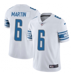 Men's Nike Detroit Lions #6 Sam Martin Elite White NFL Jersey