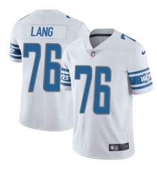 Men's Nike Detroit Lions #76 T.J. Lang Limited White Vapor Untouchable NFL Jersey