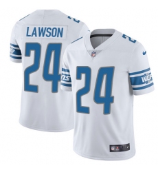 Men's Nike Detroit Lions #24 Nevin Lawson Elite White NFL Jersey