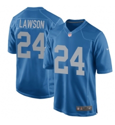 Men's Nike Detroit Lions #24 Nevin Lawson Game Blue Alternate NFL Jersey