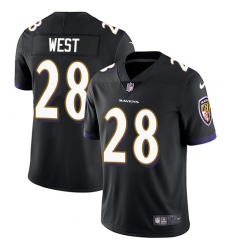 Youth Nike Baltimore Ravens #28 Terrance West Black Alternate Vapor Untouchable Limited Player NFL Jersey