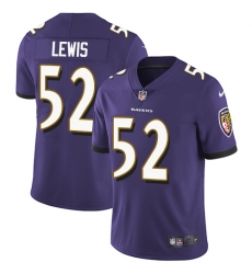 Men's Nike Baltimore Ravens #52 Ray Lewis Purple Team Color Vapor Untouchable Limited Player NFL Jersey
