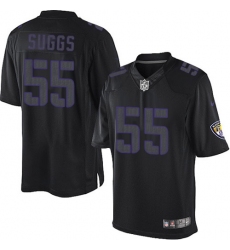 Men's Nike Baltimore Ravens #55 Terrell Suggs Limited Black Impact NFL Jersey