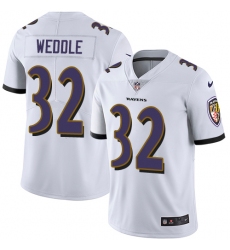 Youth Nike Baltimore Ravens #32 Eric Weddle White Vapor Untouchable Limited Player NFL Jersey