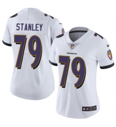 Women's Nike Baltimore Ravens #79 Ronnie Stanley White Vapor Untouchable Limited Player NFL Jersey
