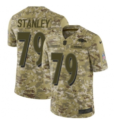 Youth Nike Baltimore Ravens #79 Ronnie Stanley Limited Camo 2018 Salute to Service NFL Jersey
