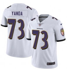 Youth Nike Baltimore Ravens #73 Marshal Yanda White Vapor Untouchable Limited Player NFL Jersey