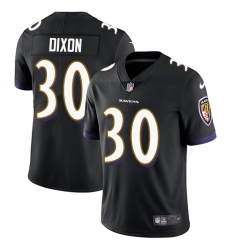 Men's Nike Baltimore Ravens #30 Kenneth Dixon Black Alternate Vapor Untouchable Limited Player NFL Jersey