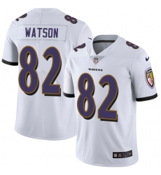 Men's Nike Baltimore Ravens #82 Benjamin Watson White Vapor Untouchable Limited Player NFL Jersey