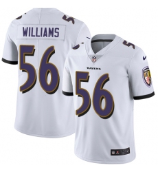 Youth Nike Baltimore Ravens #56 Tim Williams White Vapor Untouchable Limited Player NFL Jersey