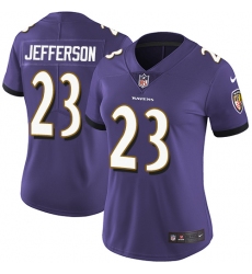 Women's Nike Baltimore Ravens #23 Tony Jefferson Purple Team Color Vapor Untouchable Limited Player NFL Jersey
