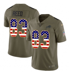 Youth Nike Buffalo Bills #83 Andre Reed Limited Olive/USA Flag 2017 Salute to Service NFL Jersey