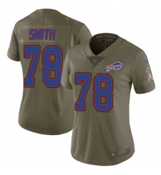 Women's Nike Buffalo Bills #78 Bruce Smith Limited Olive 2017 Salute to Service NFL Jersey