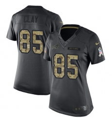 Women's Nike Buffalo Bills #85 Charles Clay Limited Black 2016 Salute to Service NFL Jersey