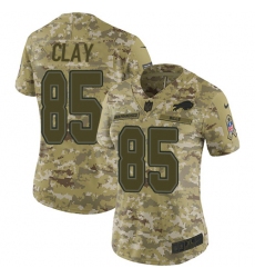 Women's Nike Buffalo Bills #85 Charles Clay Limited Camo 2018 Salute to Service NFL Jersey