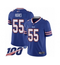 Men's Buffalo Bills #55 Jerry Hughes Royal Blue Team Color Vapor Untouchable Limited Player 100th Season Football Jersey