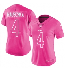 Women's Nike Buffalo Bills #4 Stephen Hauschka Limited Pink Rush Fashion NFL Jersey