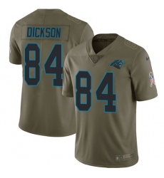 Men's Nike Carolina Panthers #84 Ed Dickson Limited Olive 2017 Salute to Service NFL Jersey