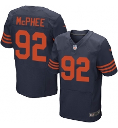 Men's Nike Chicago Bears #92 Pernell McPhee Elite Navy Blue Alternate NFL Jersey