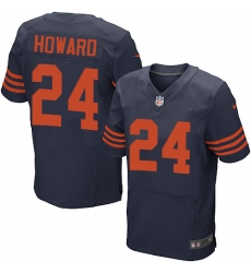 Men's Nike Chicago Bears #24 Jordan Howard Elite Navy Blue Alternate NFL Jersey