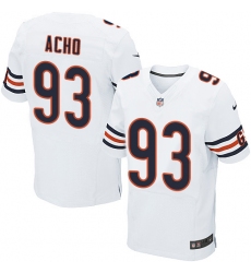 Men's Nike Chicago Bears #93 Sam Acho Elite White NFL Jersey