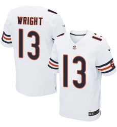 Men's Nike Chicago Bears #13 Kendall Wright Elite White NFL Jersey