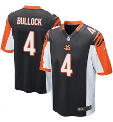 Men's Nike Cincinnati Bengals #4 Randy Bullock Game Black Team Color NFL Jersey