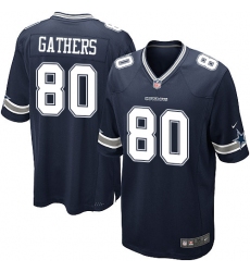 Men's Nike Dallas Cowboys #80 Rico Gathers Game Navy Blue Team Color NFL Jersey
