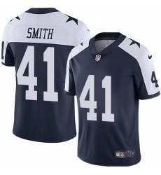 Men's Nike Dallas Cowboys #41 Keith Smith Navy Blue Throwback Alternate Vapor Untouchable Limited Player NFL Jersey
