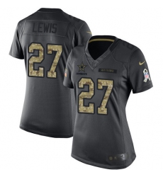 Women's Nike Dallas Cowboys #27 Jourdan Lewis Limited Black 2016 Salute to Service NFL Jersey