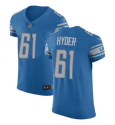 Men's Nike Detroit Lions #61 Kerry Hyder Light Blue Team Color Vapor Untouchable Elite Player NFL Jersey