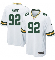 Men's Nike Green Bay Packers #92 Reggie White Game White NFL Jersey