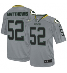 Men's Nike Green Bay Packers #52 Clay Matthews Elite Lights Out Grey NFL Jersey