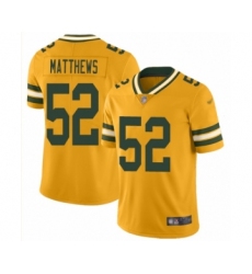 Women's Green Bay Packers #52 Clay Matthews Limited Gold Inverted Legend Football Jersey