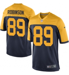Men's Nike Green Bay Packers #89 Dave Robinson Game Navy Blue Alternate NFL Jersey