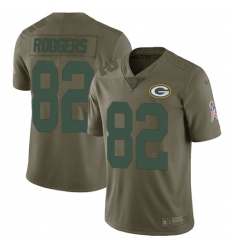 Men's Nike Green Bay Packers #82 Richard Rodgers Limited Olive 2017 Salute to Service NFL Jersey