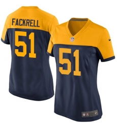 Women's Nike Green Bay Packers #51 Kyler Fackrell Game Navy Blue Alternate NFL Jersey