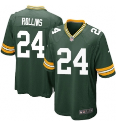 Men's Nike Green Bay Packers #24 Quinten Rollins Game Green Team Color NFL Jersey