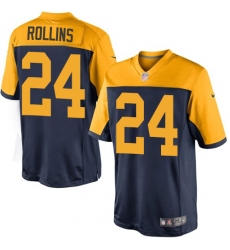 Youth Nike Green Bay Packers #24 Quinten Rollins Limited Navy Blue Alternate NFL Jersey