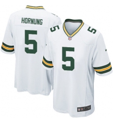 Men's Nike Green Bay Packers #5 Paul Hornung Game White NFL Jersey