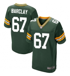 Men's Nike Green Bay Packers #67 Don Barclay Elite Green Team Color NFL Jersey