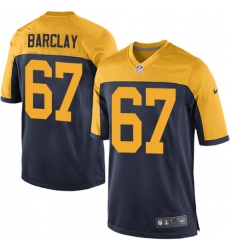 Men's Nike Green Bay Packers #67 Don Barclay Game Navy Blue Alternate NFL Jersey